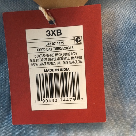 NWT Mossimo Supply Co. mens blue white tee Size 3X - Picture 4 of 7